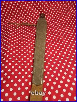 Tooled Sheep White Stitch Leather Rifle Sling Rocky Mountain Dall Bighorn Sheep