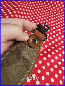 Tooled Sheep White Stitch Leather Rifle Sling Rocky Mountain Dall Bighorn Sheep