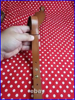 Tooled Stitched Whitetail Padded Leather Rifle Sling With Swivels Shotgun Sling