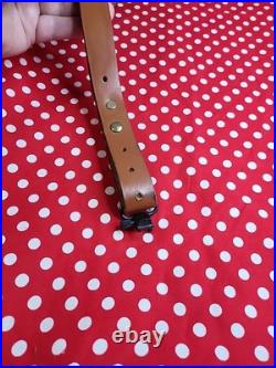 Tooled Stitched Whitetail Padded Leather Rifle Sling With Swivels Shotgun Sling