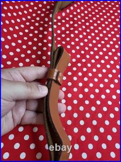 Tooled Stitched Whitetail Padded Leather Rifle Sling With Swivels Shotgun Sling