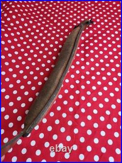 Tooled Stitched Whitetail Padded Leather Rifle Sling With Swivels Shotgun Sling