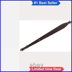 Top Grain Leather Gun Sling Adjustable 25.5-35.5 Inch Rifle Fits Most Dark Brown