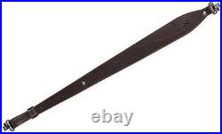 Top Grain Leather Gun Sling Adjustable 25.5-35.5 Inch Rifle Fits Most Dark Brown