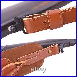 Top-Grain Leather Suede Gun Sling Rifle/Shotgun Strap for. 30-30.308.22 12GA 16GA