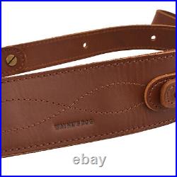 Top-Grain Padded Leather Rifle Sling, Adjustable Hunting Gun Strap with Swivels
