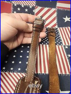 Torel 4805 Stitched Leather Buckle Suede Rifle Sling With Millett Twist Swivels