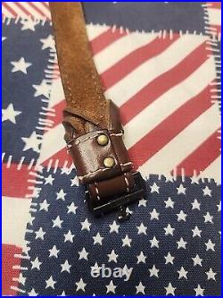 Torel 4805 Stitched Leather Buckle Suede Rifle Sling With Millett Twist Swivels