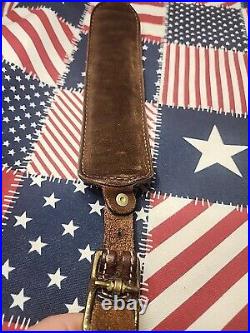 Torel 4805 Stitched Leather Buckle Suede Rifle Sling With Millett Twist Swivels