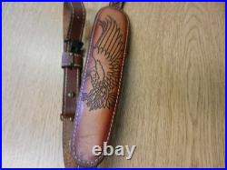 Torel 8970 Padded Rifle sling With Etched Eagle On Front Swivels Used