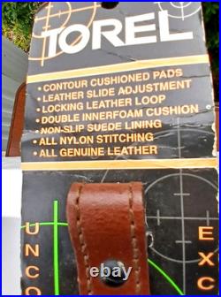 Torel Deluxe Padded Leather Rifle Sling Camo Woods Unused 8502058