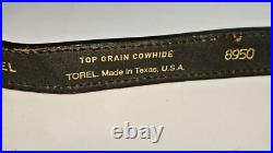 Torel Made In Texas 8950 Adjustable 26 To 36 Leather Rifle Sling With Swivels