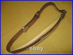Torel Rifle Sling 1 Inch Cobra Tan and Brown Padded with Decorative Stamping