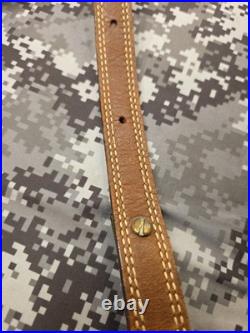 Torel Stitched Design Suede Leather Rifle Sling With Swivels