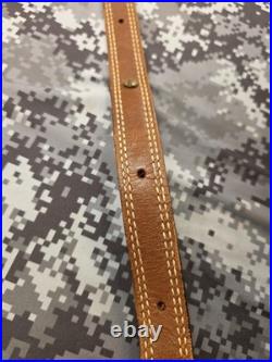 Torel Stitched Design Suede Leather Rifle Sling With Swivels
