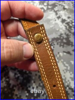 Torel Stitched Design Suede Leather Rifle Sling With Swivels