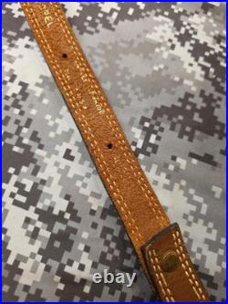 Torel Stitched Design Suede Leather Rifle Sling With Swivels