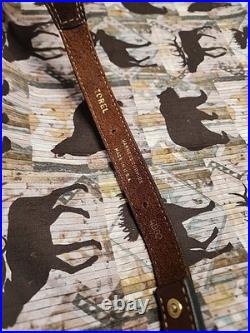 Torel Suede Leather White Stitched Suede Backed Rifle Sling With Swivels