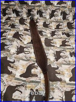 Torel Suede Leather White Stitched Suede Backed Rifle Sling With Swivels