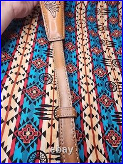 Torel Tooled Stitched Whitetail Buck Leather Padded Rifle Sling Suede Backed