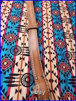 Torel Tooled Stitched Whitetail Buck Leather Padded Rifle Sling Suede Backed