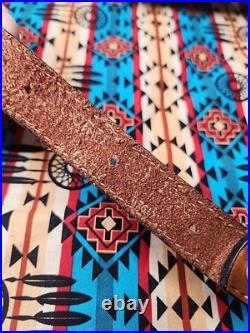 Torel Tooled Stitched Whitetail Buck Leather Padded Rifle Sling Suede Backed