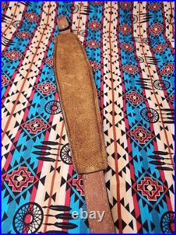 Torel Tooled Stitched Whitetail Buck Leather Padded Rifle Sling Suede Backed