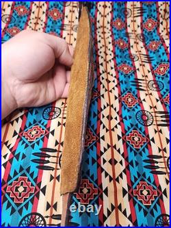 Torel Tooled Stitched Whitetail Buck Leather Padded Rifle Sling Suede Backed