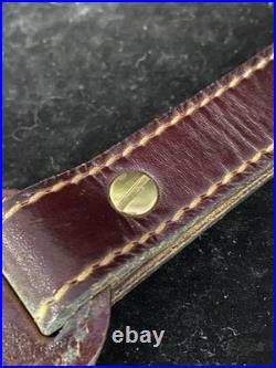 Torel Tooled Stitched Whitetail Buck Leather Padded Rifle Sling Suede Backed E3