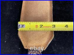 Torel Tooled Stitched Whitetail Buck Leather Padded Rifle Sling Suede Backed E3