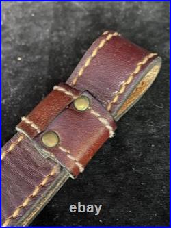 Torel Tooled Stitched Whitetail Buck Leather Padded Rifle Sling Suede Backed E3