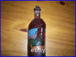 Torel Tooled Whitetail Buck #4850 Leather Padded Rifle Sling Suede Backed