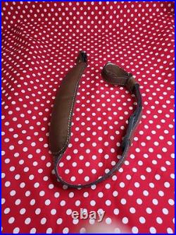 Torel White Stitched Padded Suede Backed Leather Rifle Sling With Swivels