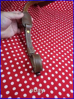 Torel White Stitched Padded Suede Backed Leather Rifle Sling With Swivels