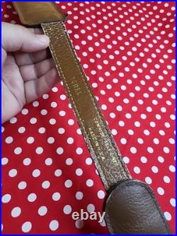 Torel White Stitched Padded Suede Backed Leather Rifle Sling With Swivels