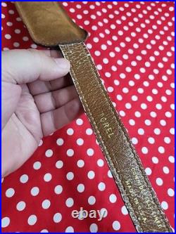 Torel White Stitched Padded Suede Backed Leather Rifle Sling With Swivels