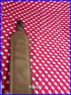 Torel White Stitched Padded Suede Backed Leather Rifle Sling With Swivels