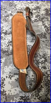 Torel White Stitched Tooled Trophy Whitetail Buck Leather Rifle Sling W Swivels