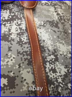 Torel White Stitched Tooled Trophy Whitetail Buck Leather Rifle Sling W Swivels