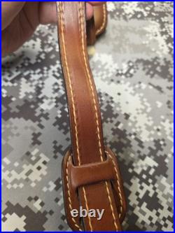 Torel White Stitched Tooled Trophy Whitetail Buck Leather Rifle Sling W Swivels