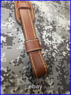 Torel White Stitched Tooled Trophy Whitetail Buck Leather Rifle Sling W Swivels