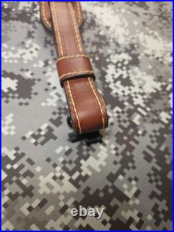 Torel White Stitched Tooled Trophy Whitetail Buck Leather Rifle Sling W Swivels
