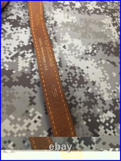 Torel White Stitched Tooled Trophy Whitetail Buck Leather Rifle Sling W Swivels