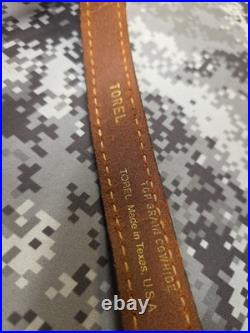 Torel White Stitched Tooled Trophy Whitetail Buck Leather Rifle Sling W Swivels