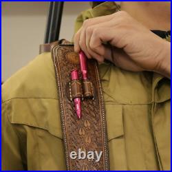 Tourbon Hunting Leather No Drill Gun Sling Carry Strap + Rifle Stock Cover Set