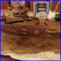 Tourbon Hunting Leather No Drill Gun Sling Carry Strap + Rifle Stock Cover Set