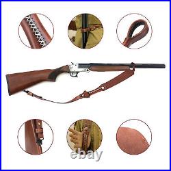 Tourbon Hunting Leather No Drill Gun Sling Strap or Rifle Stock Cover Recoil Pad