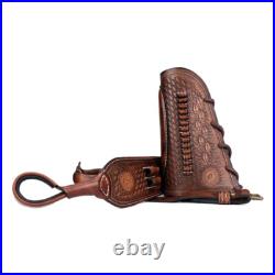 Tourbon Leather. 22 Rifle Recoil Pad Gun Buttstock Cover+ Barrel Mount Gun Sling