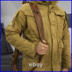 Tourbon Leather 30-06 Gun Sling Strap+ Rifle Slip on Recoil Pad. 22lr Ammo Slot