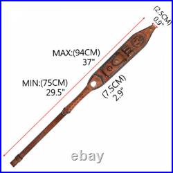 Tourbon Leather Rifle Sling Gun Ammo Carrying Strap withKnife Sheath Case+ Swivels